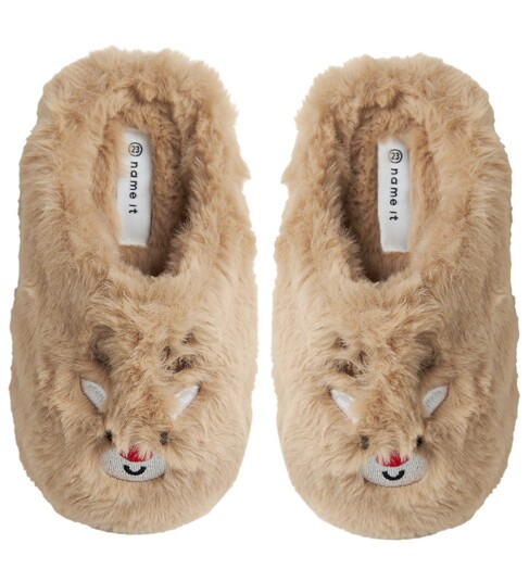 Name It Oxford Tan Reindeer Nmnreindeer Slipper 23