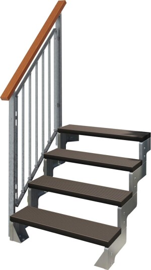 Hagetrapp Dolle Gardentop Trimax med Nordic Rekkverk
