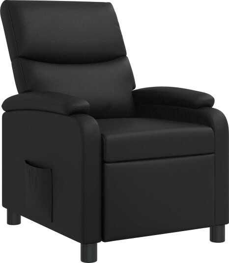 vidaXL Recliner Svart Kunstlær