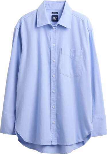 GAP Organic Cotton Oxford Big Shirt Blue S