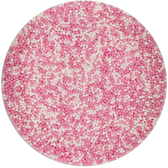 Funcakes Glutenfri Kakestrø Nonpareils Baby Pink 80g Funcakes Glutenfri Kakestrø Nonpareils Baby Pink 80g
