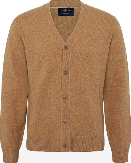 Hackett London Lambswool Cardigan TETLEY BEIGE M