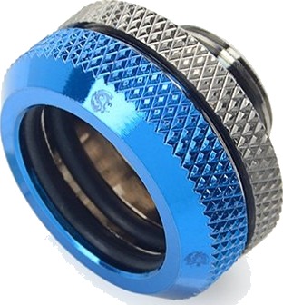 Bitspower Multi-Link Adaptertilkobling Rett G1/4 Tommer Ag Til 16 Mm Od Hardt Rør Blank Svart/Blått