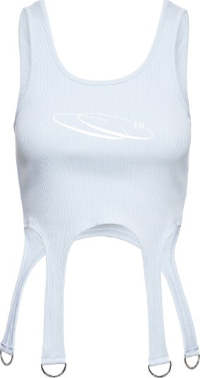 Cannari Concept Rib Top W. D Rings Blue 42 Cannari Concept Rib Top W. D Rings Blue 42