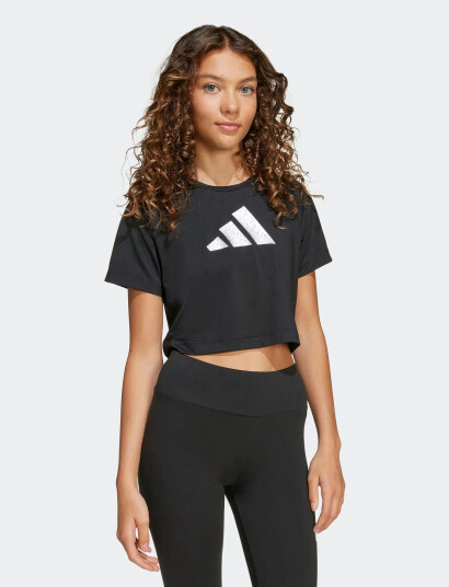 adidas Sportswear Jg Tr-Es Gl Tee Black 116 adidas Sportswear Jg Tr-Es Gl Tee Black 116