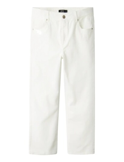 LMTD Nlnbice Twi R Straight Pant Noos White 164 LMTD Nlnbice Twi R Straight Pant Noos White 164