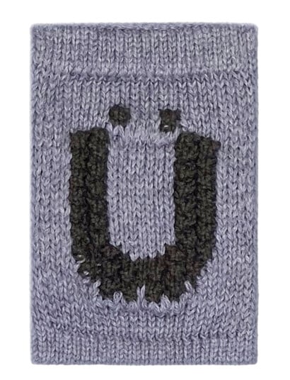 Smallstuff Strikket Bokstav Ü Blue Blue One Size 10cm