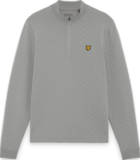Lyle & Scott Golf Quilted Half Zip Midlayer Golfgenser herre Ultimate Grey Medium