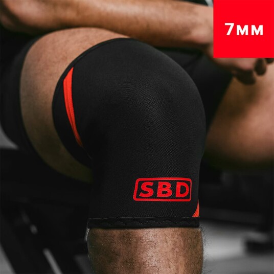 SBD Knee Sleeves 7 mm black/red xxlarge