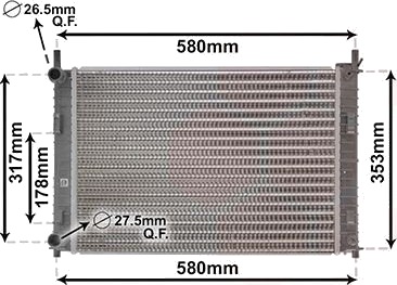 VAN WEZEL 18002326 Radiator motorkjøling VAN WEZEL 18002326 Radiator motorkjøling