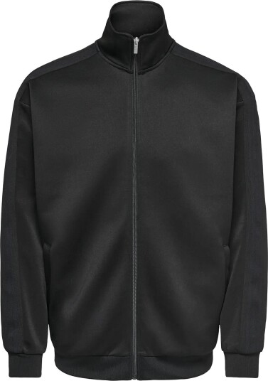 ONLY & SONS Onsriber Rlx Ls Zip Stripe Track Sweat BLACK XXL ONLY & SONS Onsriber Rlx Ls Zip Stripe Track Sweat BLACK XXL