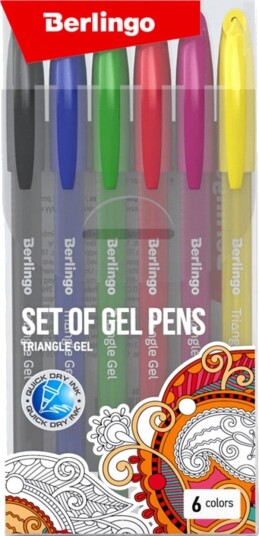 Berlingo Berlingo, Gelpenner, Farge, 6 Stk, 0,5 Mm, Triangle Gel