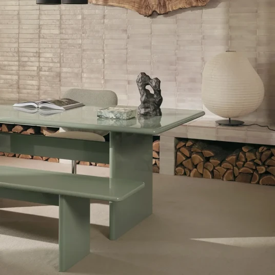 Ferm Living Rink Spisebord 200x90 cm   Tea Green