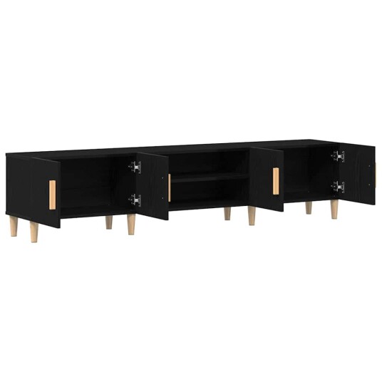  TV skap Svart eik 180 x 31.5 x 40 cm Konstruert tre