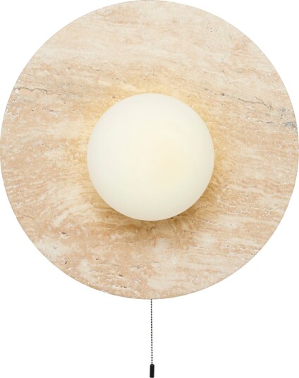 Kummer vegglampe 12 cm rund - Beige