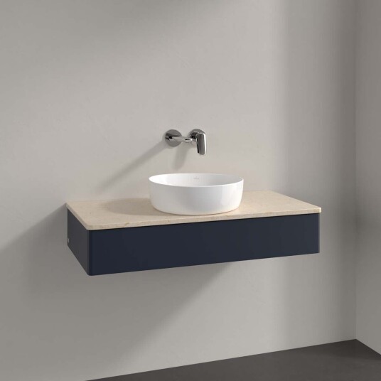 Villeroy & Boch Antao Servantskap med 1 skuff 100x50x19 cm m/lys Blå Matt/Crème