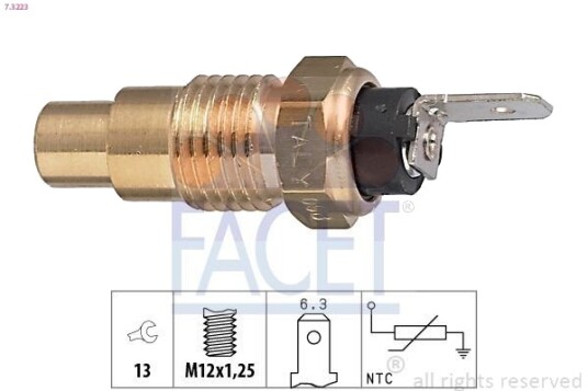 Sensor, motortemperatur FACET 7.3223