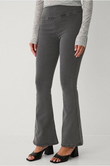 Gina Tricot Bukser Soft Flare Jeans Grå Gina Tricot Bukser Soft Flare Jeans Grå
