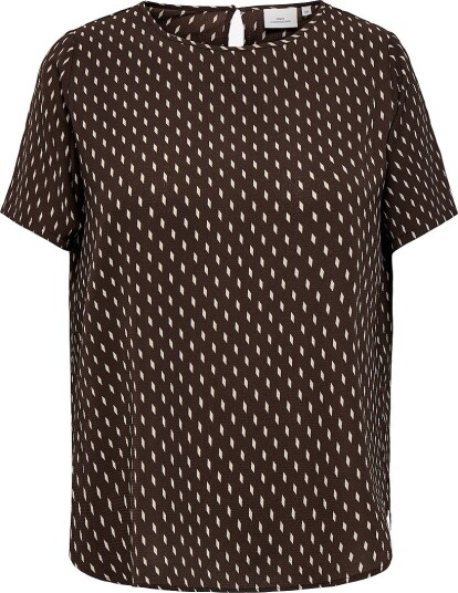 Only Carmakoma Bluse carVica SS Aop Brun