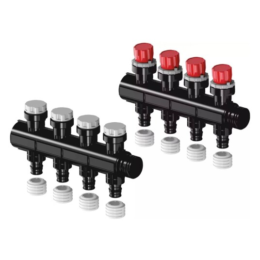 Uponor Vario PLUS Fordeler Q&E, 4 kurser 4 x 20x2,0 mm