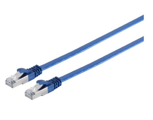 MicroConnect Nettverkskabel RJ45 Cat6a U/UTP Flat 1m Blå MicroConnect Nettverkskabel RJ45 Cat6a U/UTP Flat 1m Blå