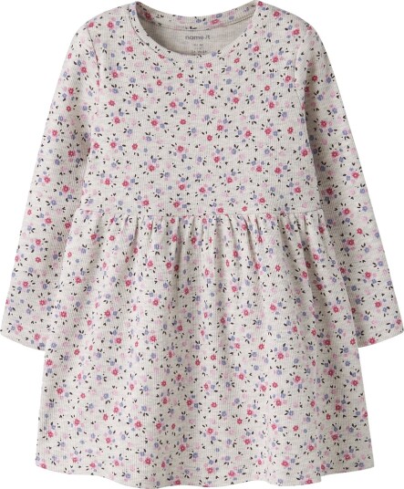 Name It Kjole NmfNicole Peyote Melange Name It 7 år (122) Kjole Beige Grå Lilla Rosa