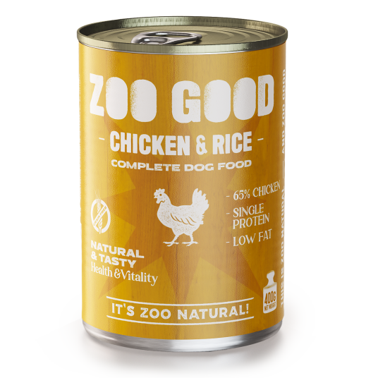 Zoo Good Hundefôr Våtmat Kylling & Ris 400g x 6 Lavfett