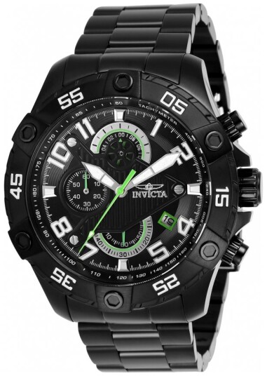 Invicta Herreklokke 26101 Sort/Stål Ø48 mm