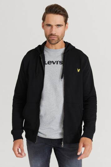 Lyle & Scott Hoodie Zip Through Hoodie Svart Lyle & Scott Hoodie Zip Through Hoodie Svart