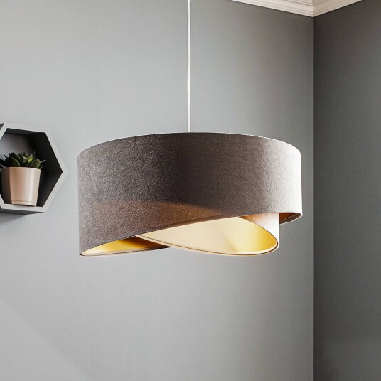 Maco Design Vivien pendellampe tricolour grå/beige/gull