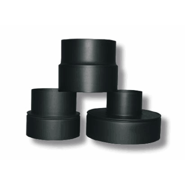 Røkrør overgang iv135 - uv125mm  sort