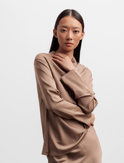 Ahlvar Gallery Ayumi Silk Blouse Pink S