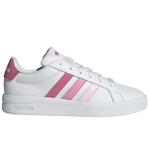 Adidas Performance Sko Grand Court 3.0 J Ftwwht/Pnkfus/Blipn Performance 36 Sko Hvit Rosa