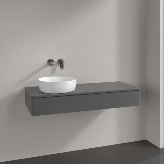 Villeroy & Boch Antao Servantskap med 1 skuff 120x50x19 cm u/lys Antrasitt Matt