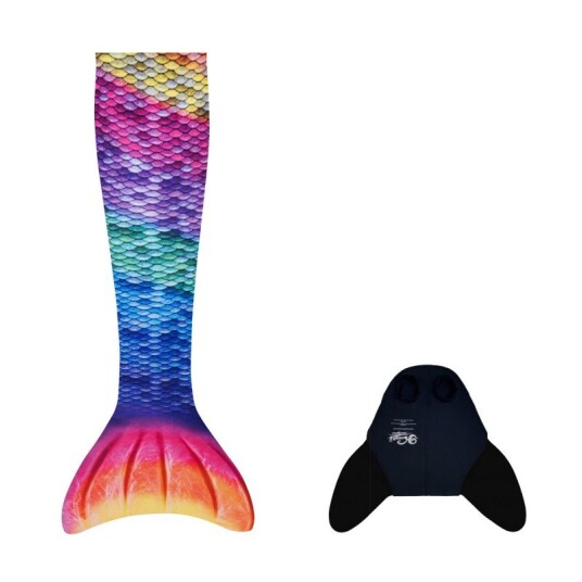 Kuaki Mermaids Havfruehale Hale + monofinne Rainbow XS + S Kuaki Mermaids Havfruehale Hale + monofinne Rainbow XS + S