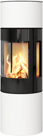 Rais Viva L 140 hvit gasspeis med sideglass og glassdør