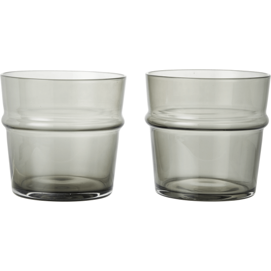 Ferm Living Boya Glass Lav 2 pk Smoked Grey Ferm Living Boya Glass Lav 2 pk Smoked Grey