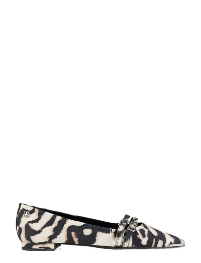 Dante6 Dante6-Abbey Animalistic Point Toe Flats - Black - 37