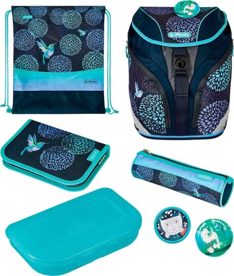 Herlitz SoftLight Plus Skolesekk Med Tilbehør 16 Liter Bloomy Birds