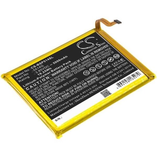BQ Batteri (5000 mAh 3.85 V, Sort) passende til BQ Strike Power BQ Batteri (5000 mAh 3.85 V, Sort) passende til BQ Strike Power