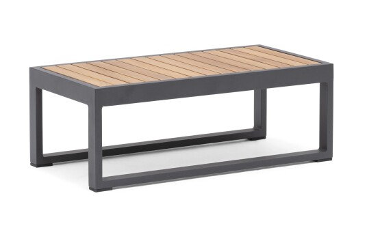 Hillerstorp Oxelunda sidebord Aluminium/teak lav 75 x 38 cm Grå