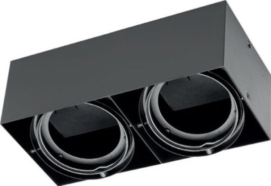 Gtv Taklampe Pireo N Dobbel Takspotlampe Ip20 Svart/Sort Op-Piren2-20