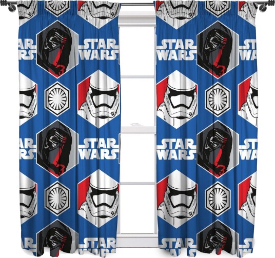 Star Wars Episode VII Awaken Pencil Pleat Curtains Pack Of 2