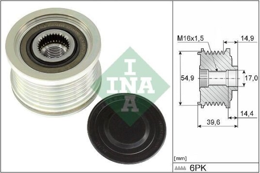 Dynamo remhjul INA 535 0368 10