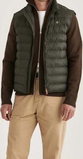 Morris Norfolk Liner Vest   Khaki green   S