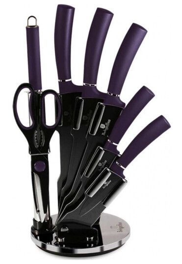 Berlingerhaus Berlinger Haus Lumarko Knife Set Bh-2560 Purple In A Stand Berlingerhaus Berlinger Haus Lumarko Knife Set Bh-2560 Purple In A Stand