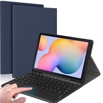 Samsung Galaxy Tab S6 Lite 2020/2022/2024 Bluetooth-tastaturdeksel m/ Pekeplate Blå