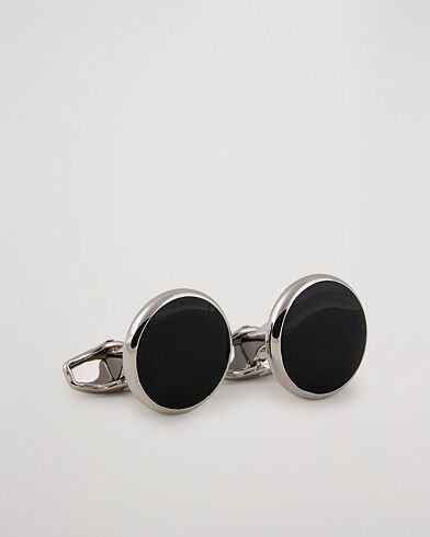 Amanda Christensen Cufflink & Shirt Studs Set Black/Silver