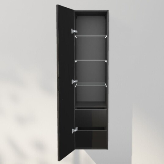 INR Iconic Nordic Rooms Solid 40/40 Høyskap med Skuffer Black oak / 40cm Venstre Hengslet