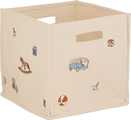 Cam Cam Copenhagen Canvas Storage Basket Gots Vintage Toys Cream ONE SIZE